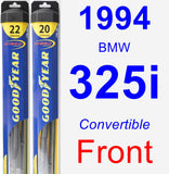 Front Wiper Blade Pack for 1994 BMW 325i - Hybrid