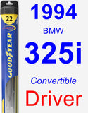 Driver Wiper Blade for 1994 BMW 325i - Hybrid