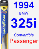 Passenger Wiper Blade for 1994 BMW 325i - Hybrid