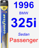 Passenger Wiper Blade for 1996 BMW 325i - Hybrid