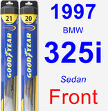 Front Wiper Blade Pack for 1997 BMW 325i - Hybrid