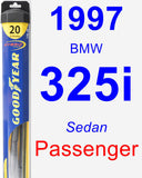 Passenger Wiper Blade for 1997 BMW 325i - Hybrid