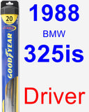 Driver Wiper Blade for 1988 BMW 325is - Hybrid