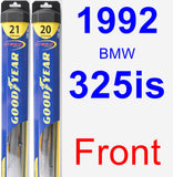 Front Wiper Blade Pack for 1992 BMW 325is - Hybrid