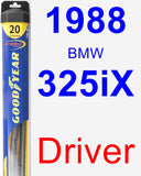 Driver Wiper Blade for 1988 BMW 325iX - Hybrid
