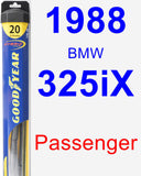 Passenger Wiper Blade for 1988 BMW 325iX - Hybrid