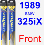 Front Wiper Blade Pack for 1989 BMW 325iX - Hybrid