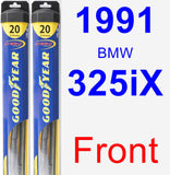Front Wiper Blade Pack for 1991 BMW 325iX - Hybrid