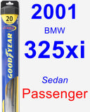 Passenger Wiper Blade for 2001 BMW 325xi - Hybrid