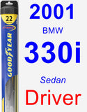 Driver Wiper Blade for 2001 BMW 330i - Hybrid