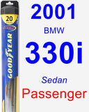Passenger Wiper Blade for 2001 BMW 330i - Hybrid