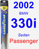 Passenger Wiper Blade for 2002 BMW 330i - Hybrid