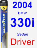 Driver Wiper Blade for 2004 BMW 330i - Hybrid