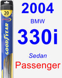 Passenger Wiper Blade for 2004 BMW 330i - Hybrid