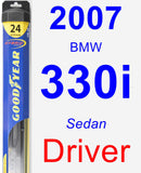 Driver Wiper Blade for 2007 BMW 330i - Hybrid