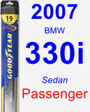 Passenger Wiper Blade for 2007 BMW 330i - Hybrid