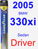 Driver Wiper Blade for 2005 BMW 330xi - Hybrid