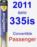 Passenger Wiper Blade for 2011 BMW 335is - Hybrid