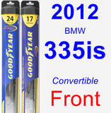 Front Wiper Blade Pack for 2012 BMW 335is - Hybrid