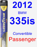 Passenger Wiper Blade for 2012 BMW 335is - Hybrid