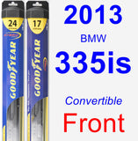 Front Wiper Blade Pack for 2013 BMW 335is - Hybrid