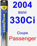 Passenger Wiper Blade for 2004 BMW 330Ci - Hybrid