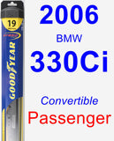 Passenger Wiper Blade for 2006 BMW 330Ci - Hybrid