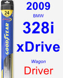 Driver Wiper Blade for 2009 BMW 328i xDrive - Hybrid