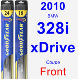 Front Wiper Blade Pack for 2010 BMW 328i xDrive - Hybrid