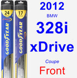 Front Wiper Blade Pack for 2012 BMW 328i xDrive - Hybrid