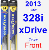 Front Wiper Blade Pack for 2013 BMW 328i xDrive - Hybrid