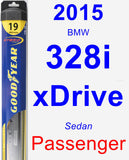 Passenger Wiper Blade for 2015 BMW 328i xDrive - Hybrid
