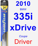 Driver Wiper Blade for 2010 BMW 335i xDrive - Hybrid