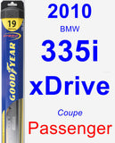 Passenger Wiper Blade for 2010 BMW 335i xDrive - Hybrid