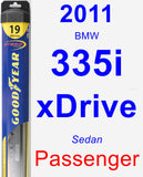 Passenger Wiper Blade for 2011 BMW 335i xDrive - Hybrid