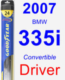 Driver Wiper Blade for 2007 BMW 335i - Hybrid