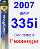 Passenger Wiper Blade for 2007 BMW 335i - Hybrid