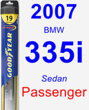 Passenger Wiper Blade for 2007 BMW 335i - Hybrid