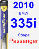 Passenger Wiper Blade for 2010 BMW 335i - Hybrid