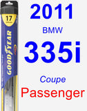 Passenger Wiper Blade for 2011 BMW 335i - Hybrid