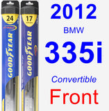 Front Wiper Blade Pack for 2012 BMW 335i - Hybrid