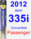 Passenger Wiper Blade for 2012 BMW 335i - Hybrid