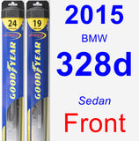 Front Wiper Blade Pack for 2015 BMW 328d - Hybrid