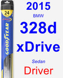 Driver Wiper Blade for 2015 BMW 328d xDrive - Hybrid
