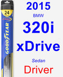 Driver Wiper Blade for 2015 BMW 320i xDrive - Hybrid