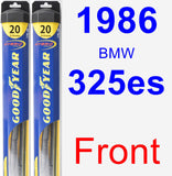 Front Wiper Blade Pack for 1986 BMW 325es - Hybrid