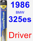 Driver Wiper Blade for 1986 BMW 325es - Hybrid
