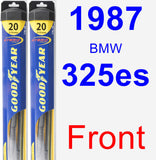Front Wiper Blade Pack for 1987 BMW 325es - Hybrid