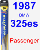 Passenger Wiper Blade for 1987 BMW 325es - Hybrid
