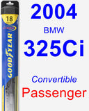 Passenger Wiper Blade for 2004 BMW 325Ci - Hybrid